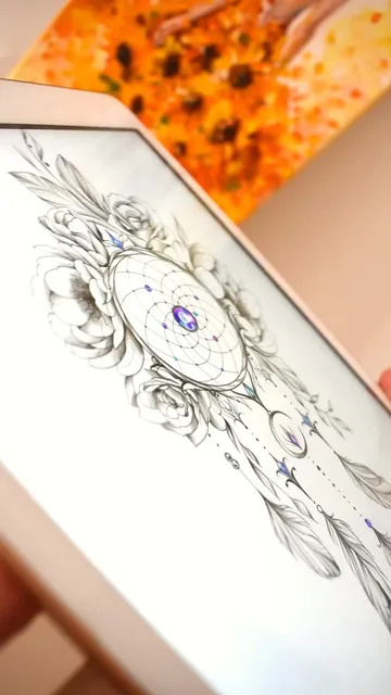 Dreamcatcher tattoo design
