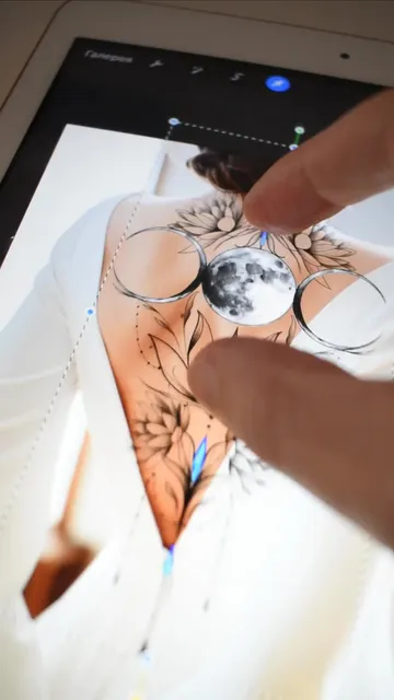 Triple moon tattoo design