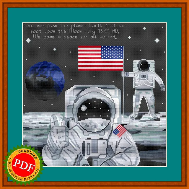 The Apollo 11 #CrossStitchPattern is the perfect way to commemorate one of humanity's greatest achievements - the first #Moonlanding. This intricately designed #pattern features the iconic image of the #lunarlanding module and the American flag on the surface of the #moon. With its realistic details and vibrant colors, this pattern offers a challenging and rewarding #stitching experience. Whether you are a #history buff, a #space enthusiast, or simply a lover of all things #crossstitch, this pattern is a must-have for your collection. Bring the magic of the #Apollo11 mission into your home with this unique and timeless piece.

🔎 https://ballwool.com/products/56862