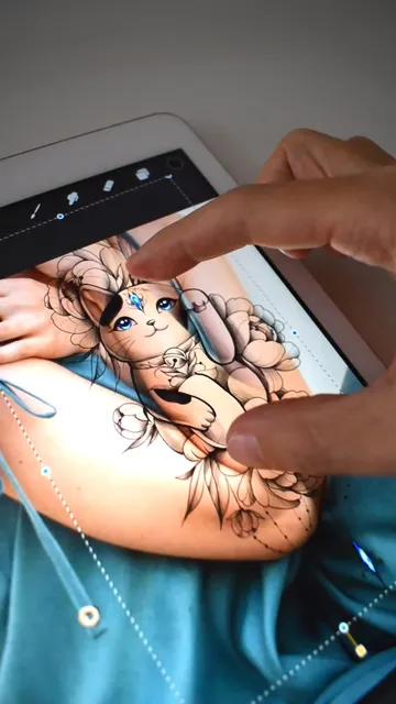 Maneki Neko Tattoo Design