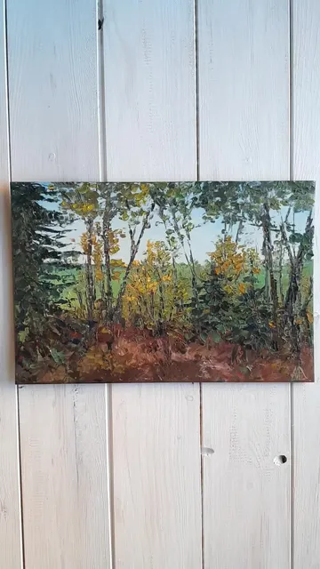 Mixed Forest Painting 8x12" ORIGINAL ART Fir Trees Landscape Hand Painted
#marinachuchkoart