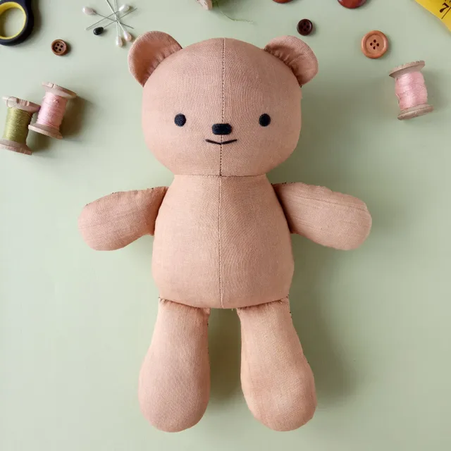 Your new cuddly friend is only a few hours away! This simple teddy bear sewing pattern is designed for a fast and fun make. Download the pattern and let's create together.