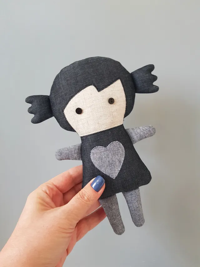 My new project! KATE Rag Doll sewing pattern PDF and digital tutorial in English, Halloween doll DIY
