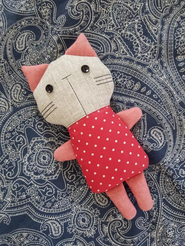 Cute Cat Doll Sewing Pattern PDF and Tutorial in English