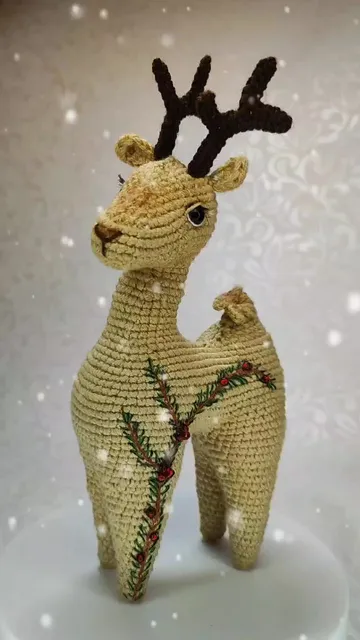 Christmas fawn handmade
#stuffedanimals #Christmasgift #amigurumi  #fawntoy
