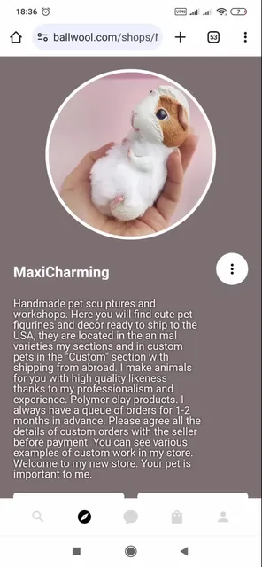 WELCOME to my store.
There's you can find ready-made guinea pigs, hamsters, chinchillas, rabbit, dog, and You can find other design options for these and other animals in the "Custom Orders" section.
! All ready-made products are shipped to you from a US warehouse, have a corresponding information star on the product photo and have a discounted price. There are few of them, so don't miss this chance.
