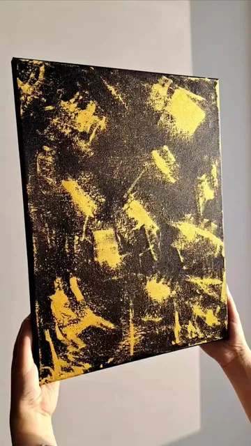 My new painting with gold oil, which I make myself! the work is done with a palette knife.