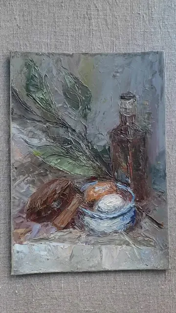 Egg Painting 12,1x8,7" ORIGINAL Kitchen Hand Painted Artwork
#marinachuchkoart