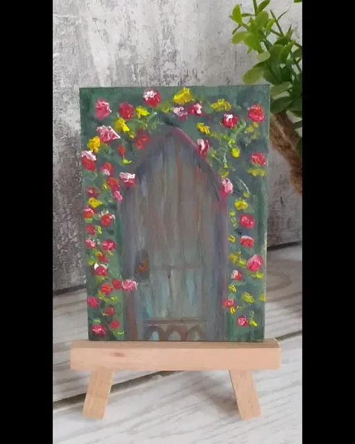 New ACEO, Door to the Unknown, 2.5*3.5 inches (6.5*9 cm), oil