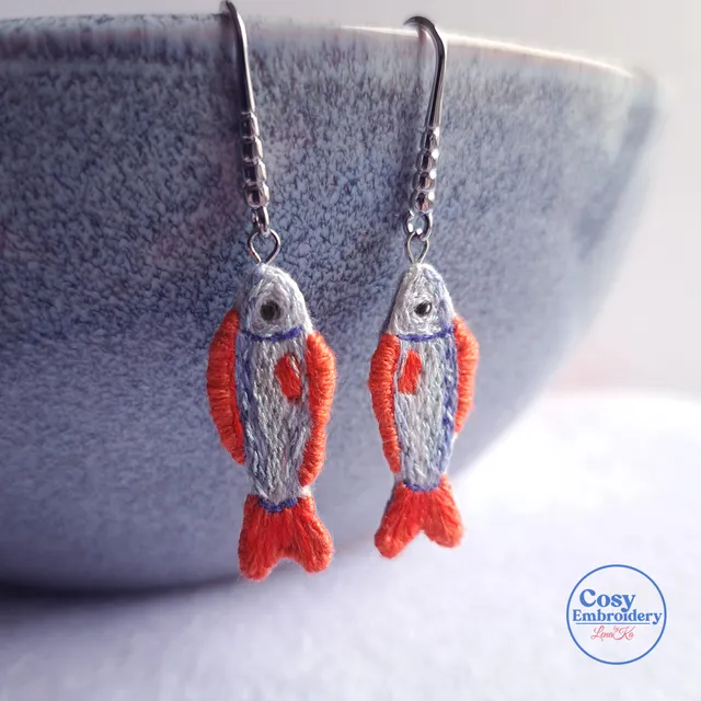 Unique fish earrings