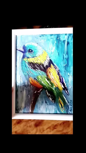 Oil painting "Blue Bird" 15x20 cm. (5,906 на 7,87 inches), impasto 3D 🔗👇

https://seller.ballwool.com/products/55536