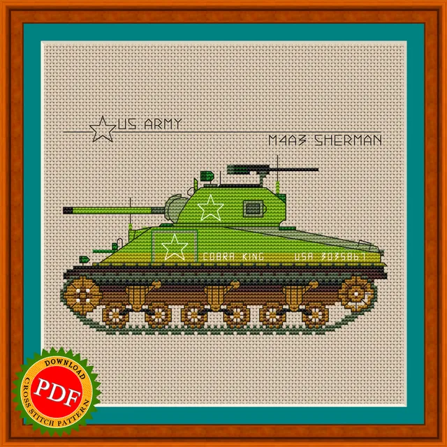 🔎 The M4 #Sherman #CrossStitchPattern is a perfect way to honor the iconic and historic M4 #Shermantank. This medium #tank played a crucial role in #WorldWarII and is still celebrated today. The #crossstitch #pattern allows you to recreate a detailed image of the M4 Sherman, making it a perfect project for #militaryhistory enthusiasts and stitching enthusiasts alike. Add a touch of WWII history to your home decor with the M4 Sherman Cross Stitch Pattern.

🔎 https://ballwool.com/products/61324