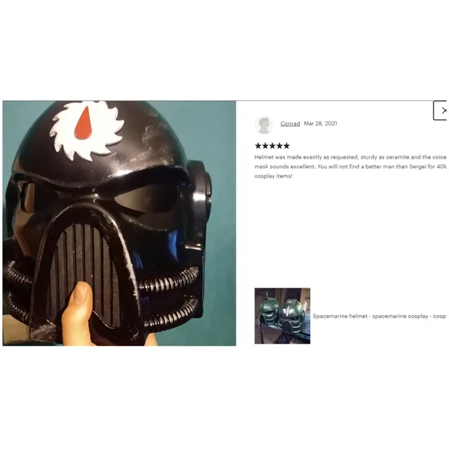 Order our helmets = they are very cool and approved by both Chaos Indivisible and the Ecclesiarchy of the Holy Imperium of Humanity!