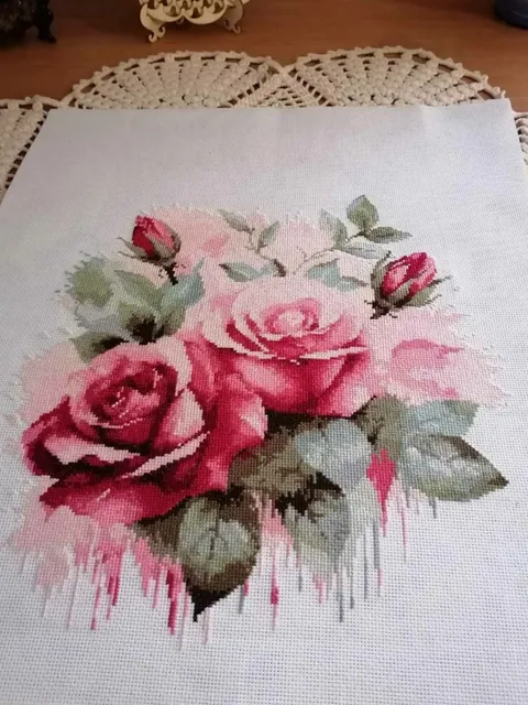 I really love cross stitch patterns in watercolor style ☺♥