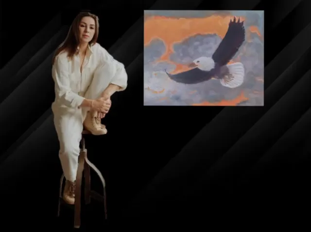 New oil painting "Bald Eagle", canvas on stretcher, 16*20 inches (40*50 cm)