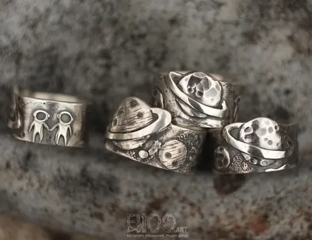 #сатурн #кольца #кольцаназаказ #фактурноекольцо #кольцосеребро #текстурноекольцо #кольцокосмос #космическийпейзаж