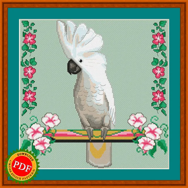 This stunning #crossstitchpattern features a beautiful #Cockatoo perched on a branch, surrounded by colorful flowers and foliage. Perfect for any #bird lover or #crossstitch enthusiast, this #pattern includes easy-to-follow instructions and a full color #chart. The finished product will bring a touch of tropical elegance to any room in your home. Show off your #stitching skills and add a vibrant touch to your decor with this Cockatoo Cross Stitch Pattern.

🔎 https://ballwool.com/products/55711