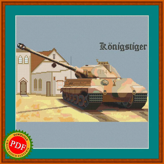 🔎 The Heavy #Tank #KingTiger #CrossStitchPattern is the perfect way to add a touch of regal #military history to your #stitching projects. This #pattern features the iconic #RoyalTiger Tank, known for its formidable firepower and superior German engineering. Crafted with attention to detail, this heavy tank design will bring a sense of power and strength to any cross stitch project. Perfect for military enthusiasts, history buffs, or anyone who appreciates intricate stitching patterns, this Heavy Tank King Tiger #CrossStitch Pattern is sure to be a treasured addition to your crafting collection.

🔔 https://ballwool.com/products/60559