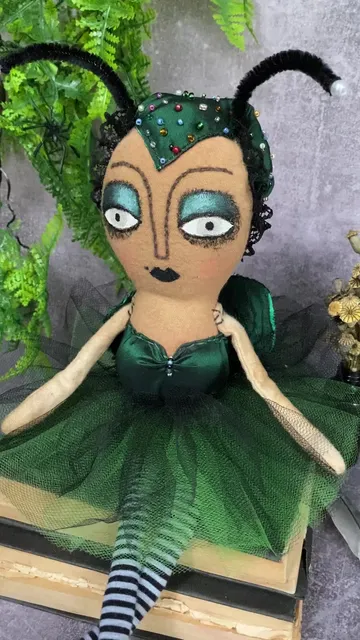 Cloth doll . Halloween home decor .