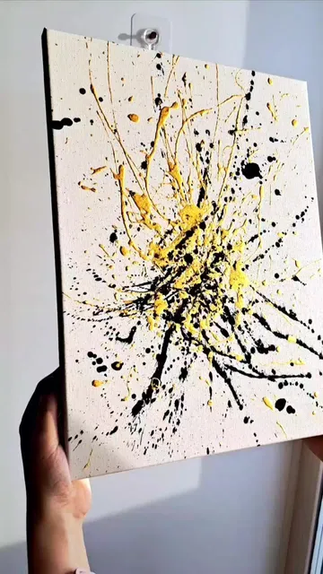 My new painting "Oil (Petroleum)"! Abstract oil painting "Oil (Petroleum)" is an expressive contrasting unique work of art, painted with gold oil paint, which the artist makes himself.