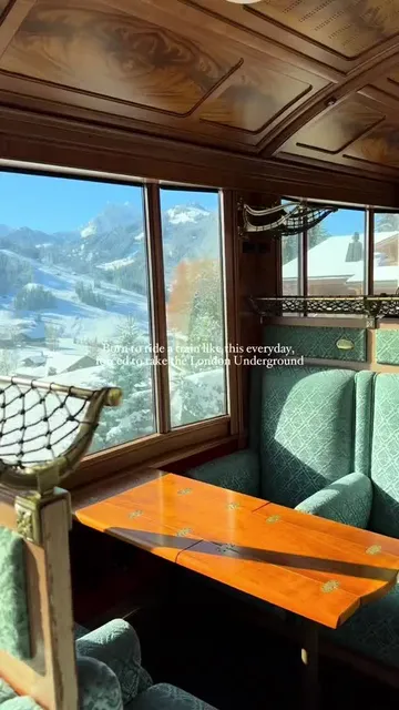 The most beautiful train in the world #switzerland #luxury #lanadelrey #luxurylife #switzerlandtravel #traveltiktok #baroque #coquette #luxurytravel