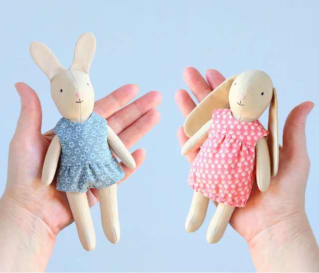 You can never have too many bunnies! Especially in the spring! They are perfect for Easter and any other day. Make your own tiny bunny with my easy to follow sewing pattern!