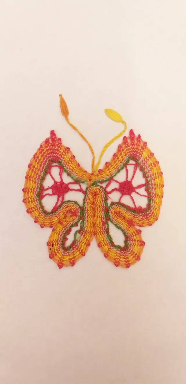 Pattern butterfly lace bobbins.