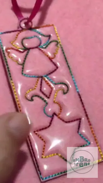 A cute gift with your own hands. Suitable for any holiday. Easy to make if you have an embroidery machine. #Inthehooppendant #Christmasembroiderydesign #ITHChristmasangel #gift #Instantdownload