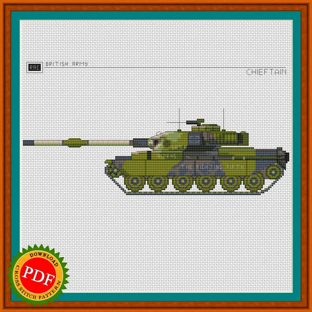 The #ChieftainTank #CrossStitchPattern is a unique and detailed design featuring the iconic #MainBattleTank #Chieftain. This British #tank has been accurately depicted in the #chart, capturing all of its distinctive features and markings. Perfect for avid #crossstitchers and military enthusiasts alike, this pattern provides hours of fun and a beautiful finished product. Create your very own piece of #military history with the Chieftain Tank #CrossStitch #Pattern.

🔎 https://ballwool.com/products/67937