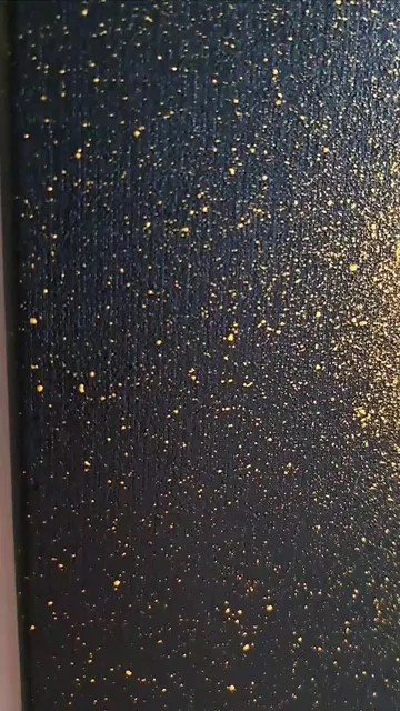 The interior painting gold with black "Four suns" is made in the author's technique of multi-layer splashes of gold paint, which I make myself.