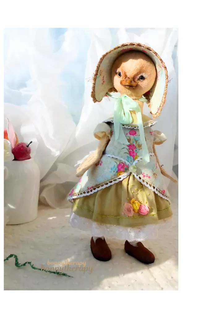 Today I am featuring an adorable duck girl.
I'm sure this cute plush duck girl is sure to bring some joy and whimsy to any space.