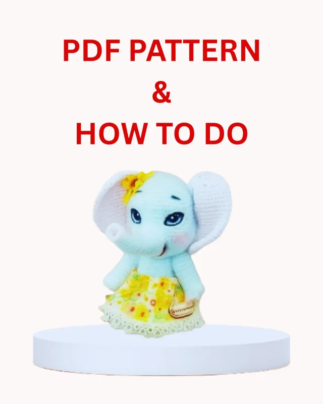 Create your own cute crochet elephant with this easy amigurumi PDF pattern. Perfect for beginners, DIY gifts, and handmade toy lovers.
https://seller.ballwool.com/products/137111