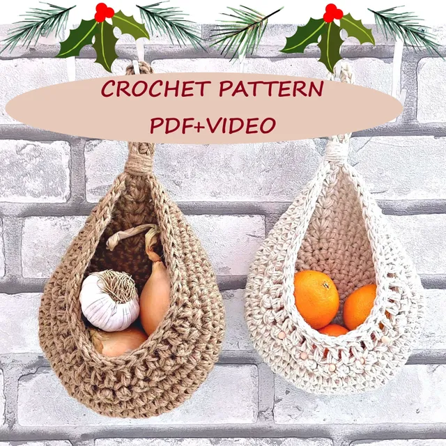 Christmas decor, gift, storage Crochet pattern PDF
