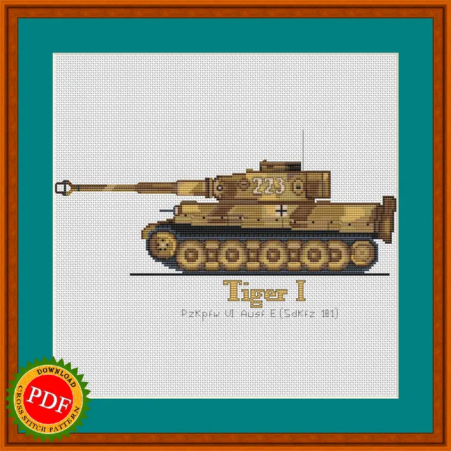 🔔 The #Tank Tiger #CrossStitchPattern features a stunning and intricate design of the highly feared German #tankTiger. This #pattern is perfect for any #crossstitch enthusiast looking to add a touch of history and #military flair to their home decor. With precise detailing and vibrant colors, this pattern is sure to be a unique and eye-catching piece in any collection. Get ready to take your cross stitch skills to the next level with the Tank Tiger Cross Stitch Pattern.

🔎 https://ballwool.com/products/60817