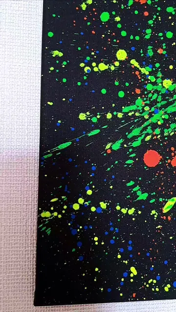 original black light painting (Neon painting) "New York" - my new abstract splashed modern art to order (30 days for work)