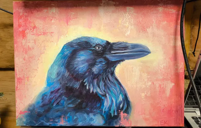 The new order for the pet raven portrait is now complete!