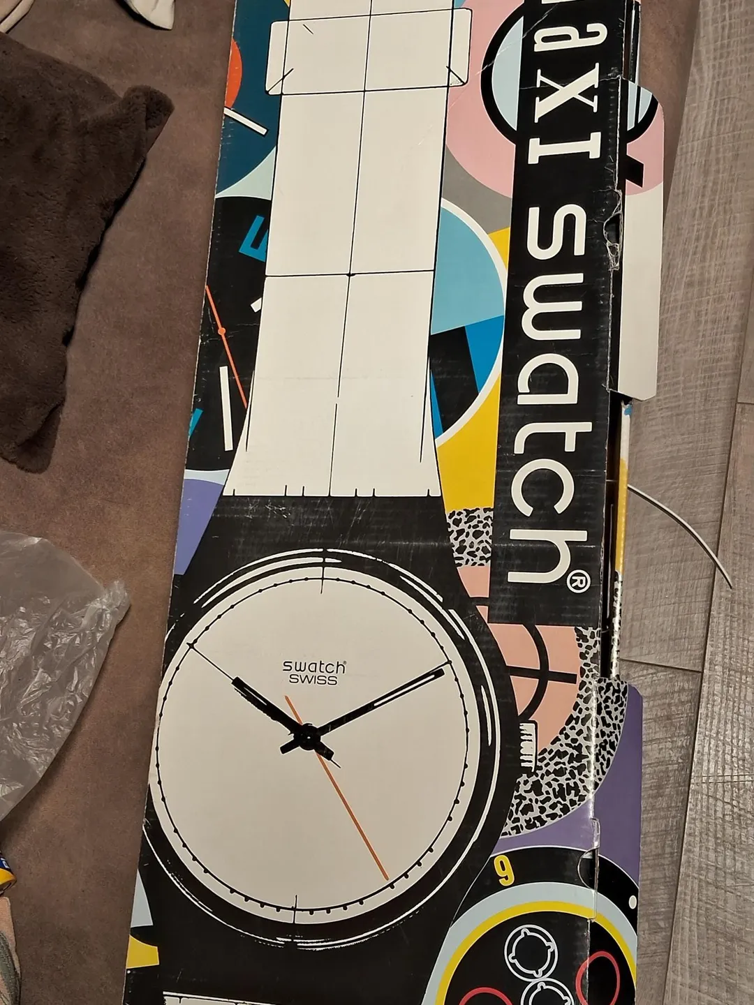 vintage wall clock maxi swatch 