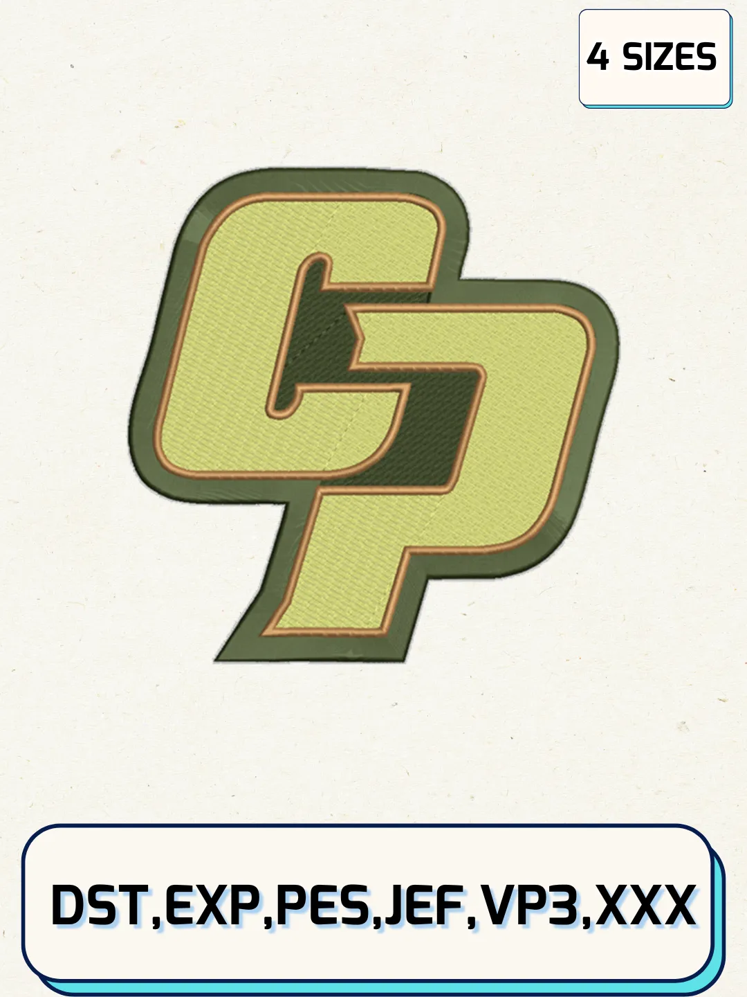 Cal Poly Mustangs Embroidery Design Files, NCAA Logos Embroidery Designs, Machine Embroidery Files, 4 Sizes