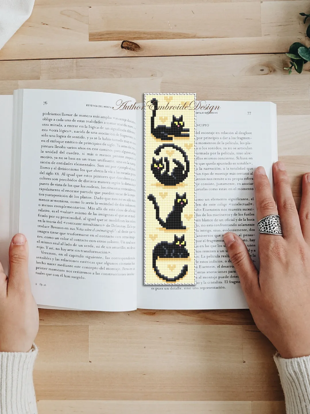 Cat Bookmark set cross stitch pattern download PDF Black cat cross ...