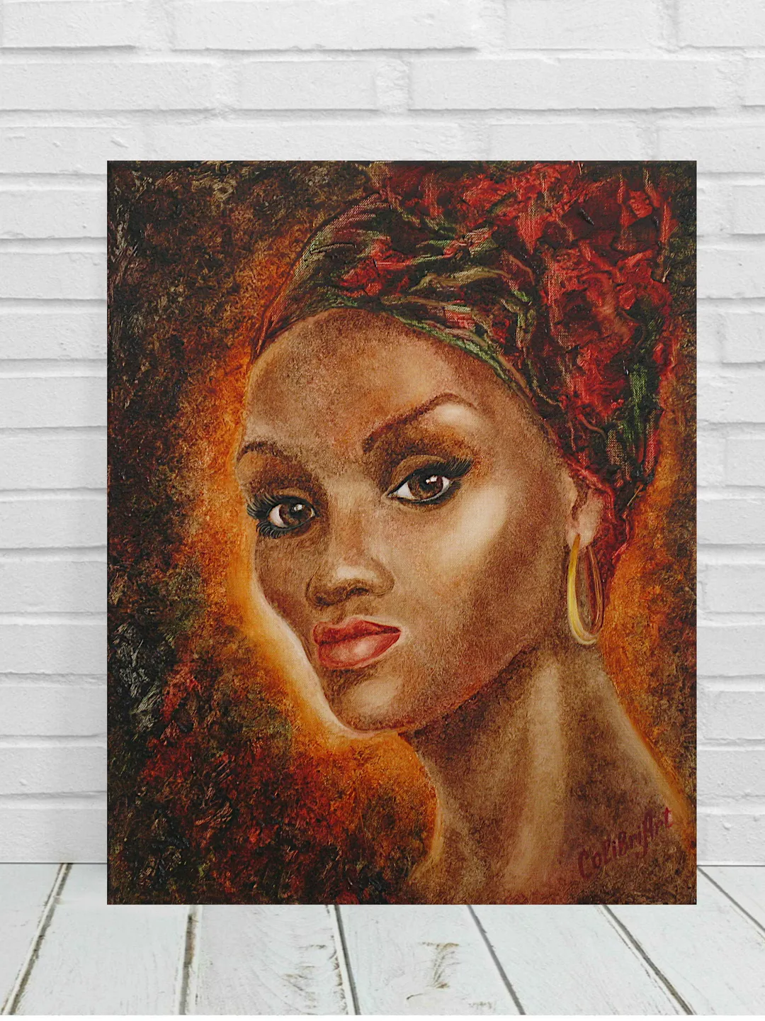 Woman Portrait Painting Black Woman Original Art African American ...