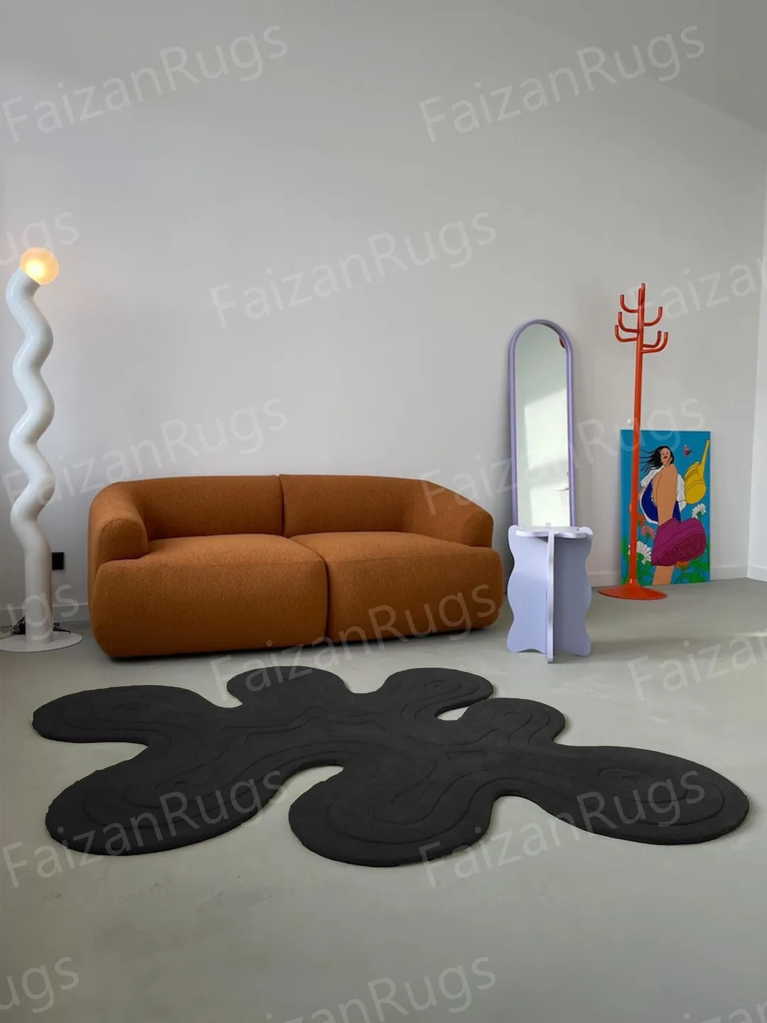 Black Dune | Handmade Wool Rug | Hand Tufted Rug 100% Wool For Living Room, Bed Room, Kids Room In Any Size 10x14,10x12,9x12,8x10,6x9,5x8,