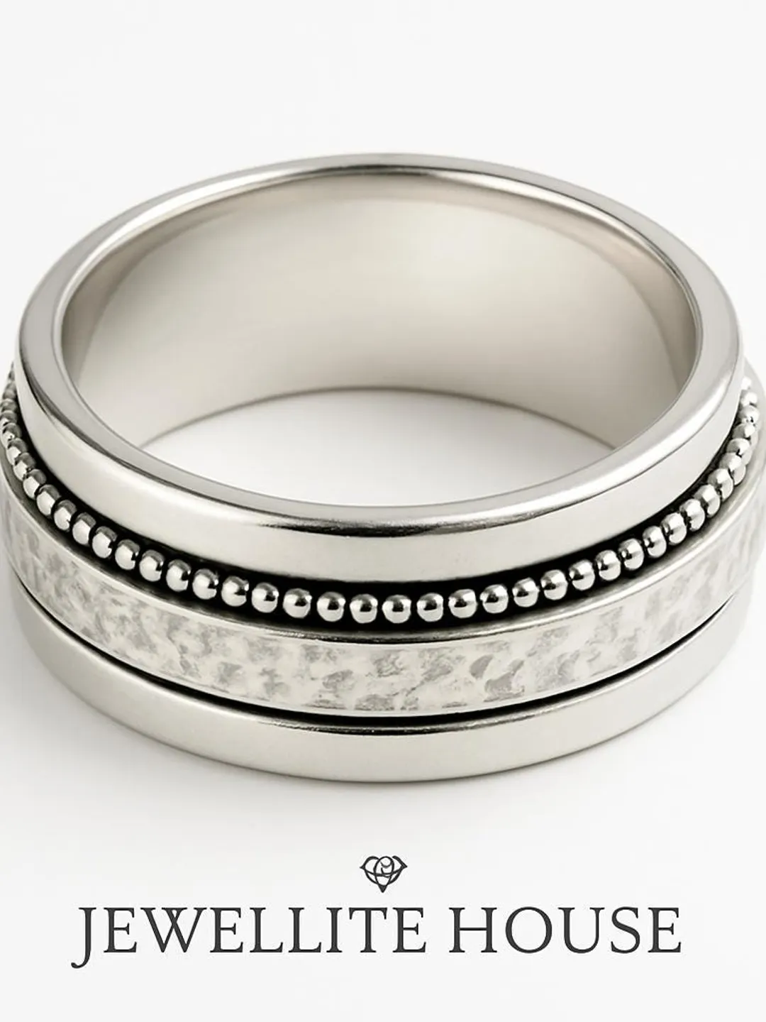 Sterling Silver Spinner Ring - Handmade Meditation Band Jewelry - Gift For Her