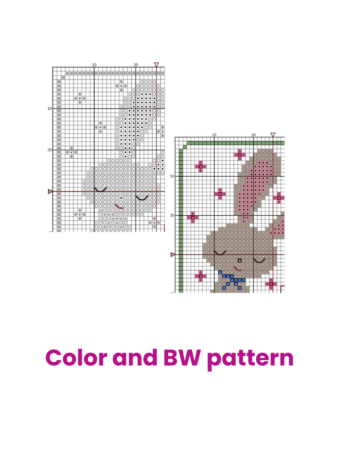 Cross stitch pattern Happy Easter, easy cross stitch chart PDF, Easter ...