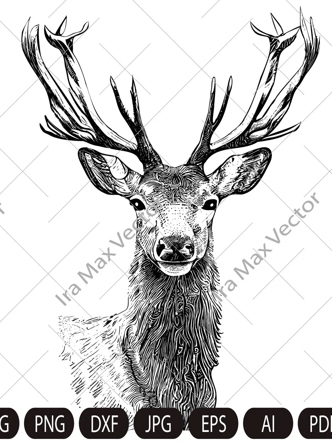 Deer Svg, Elk svg, Deer Head Svg, Deer face, Deer Hunting Svg , Hunting Svg Files, Animals Svg , Deer Silhouette , Deer Clipart, Deer Vector