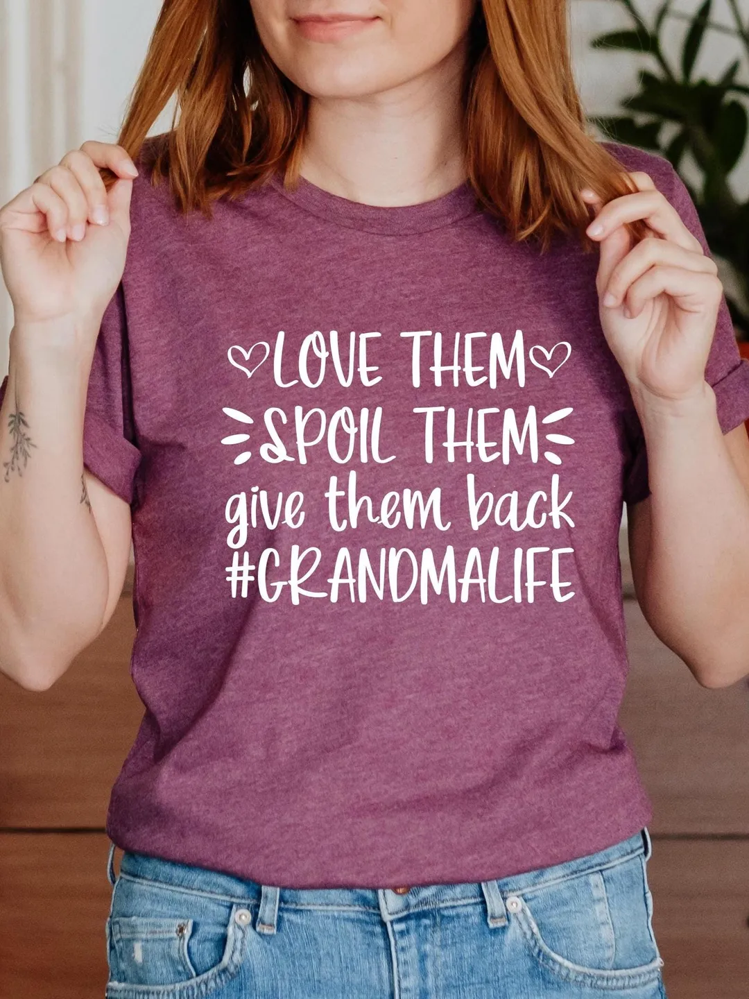Love Them Spoil Them Give Them Back Grandma Life Shirt, Grandma T-Shirt, Grandma Gift, Christmas Gift for Grandma, Pregnancy Announcement