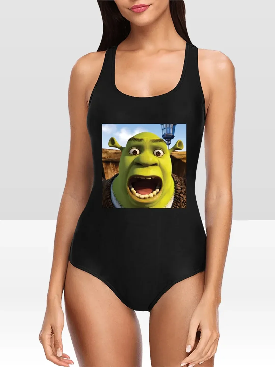 With Shrek One Piece Swimsuit