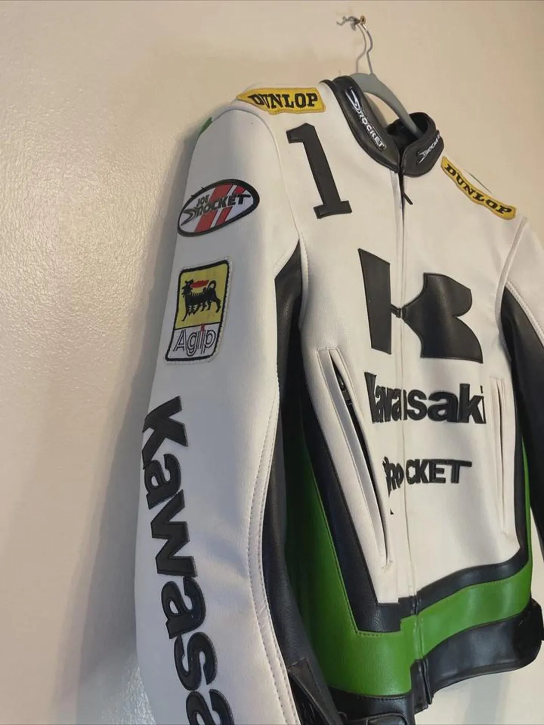 Handmade Kawasaki Rocket Motorcycle Leather Jacket for Men Premium