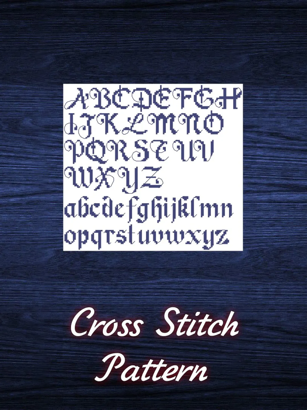 Vintage Cross Stitch Pattern Alphabet Counted Digital Download PDF