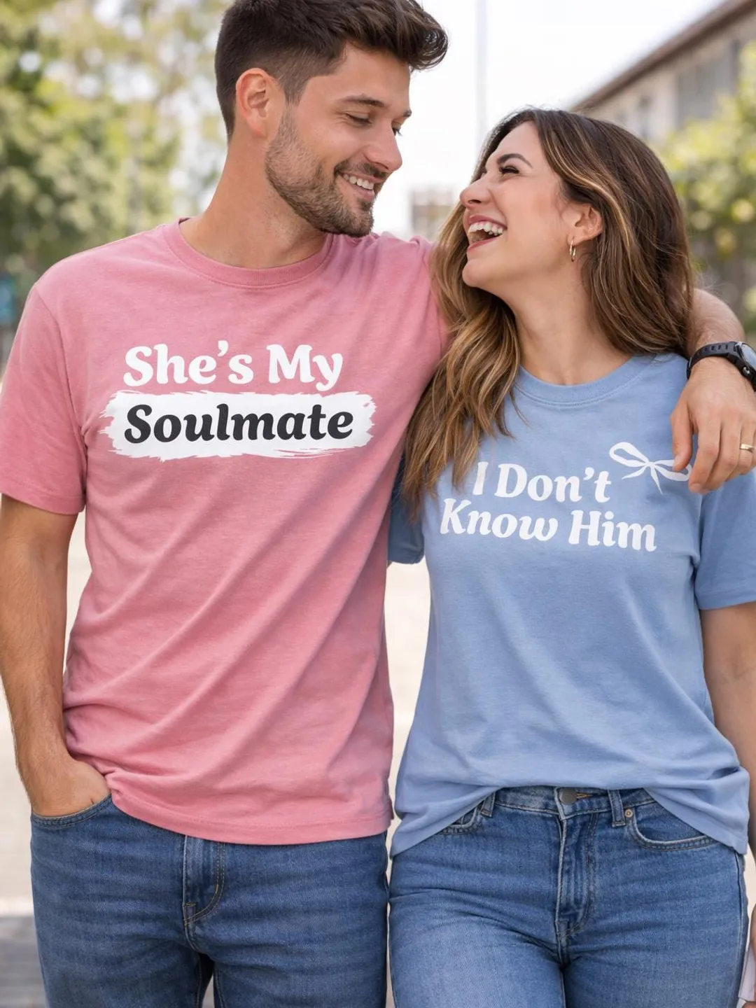 Funny Couples Comfort Colors T-Shirt, Soulmate Matching Tees