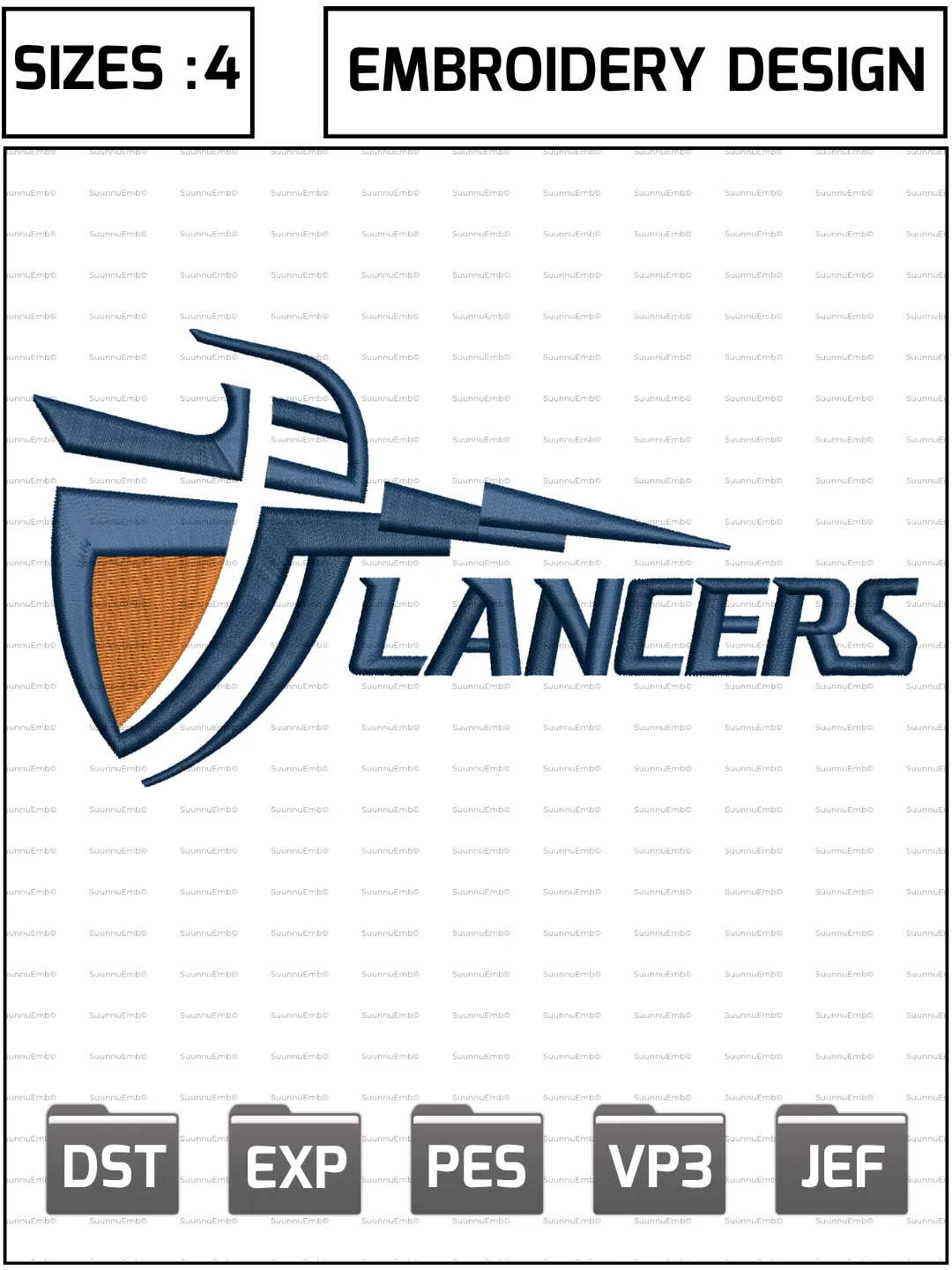 California Baptist Lancers Logo Embroidery Design,NCAA Logos Embroidery Design,NCAA Teams, Machine Embroidery Design File,4 Sizes, Digital Download